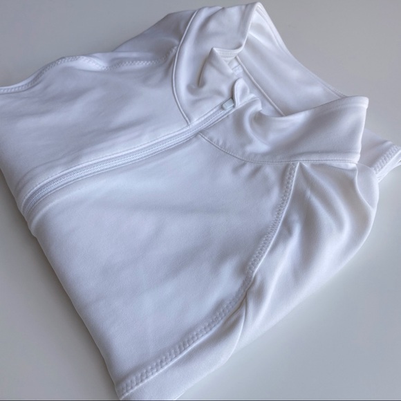 Athleta Tops - Athleta long sleeve bright white 1/2 zip